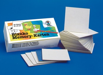 60 cartes blanches 6 x 6 cm