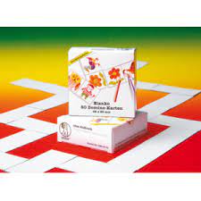 60 cartes Domino vierges 4.5 x 9 cm