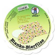 Sous-verre en carton blanc (25 pces)