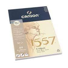 Bloc Canson  pour  croquis  120g/m2, 50 fles No 1557