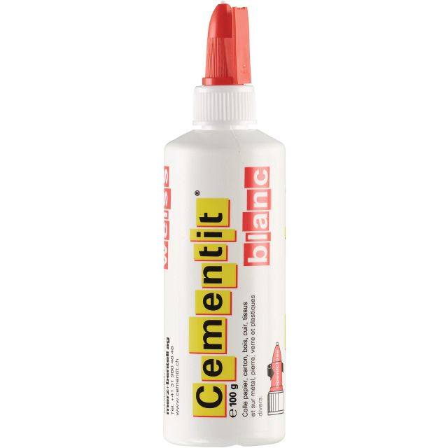 Colle blanche Cementit avec bouchon vis 100 gr.