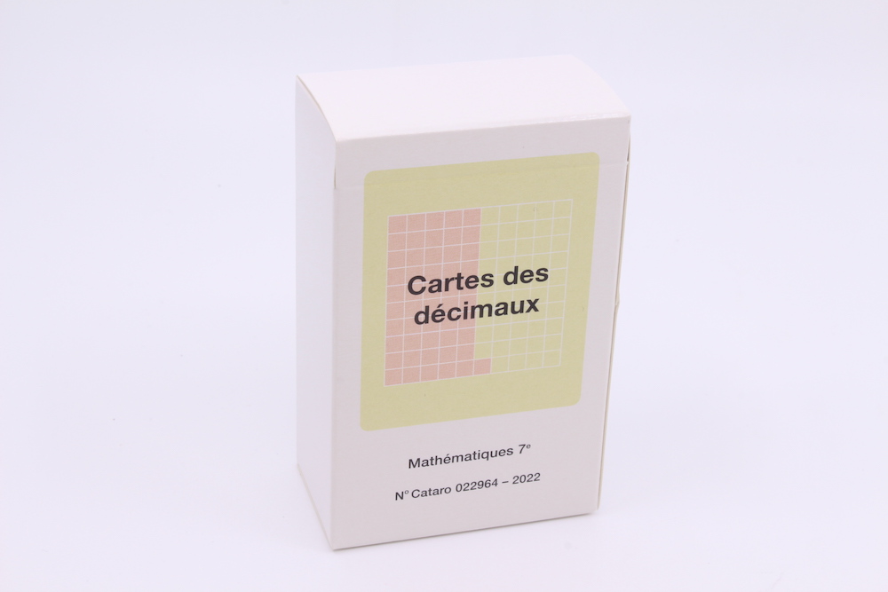 Math. 7e jeux de cartes Cartes des décimaux