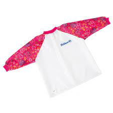 Kinder-Malschürze mit Ärmel Pelikan, rosa