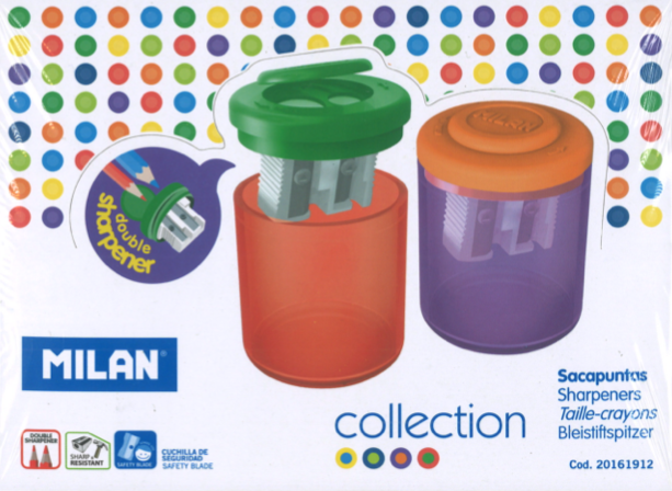 Taille-crayon 2 trous avec récipient (10 boîtes) (copie)