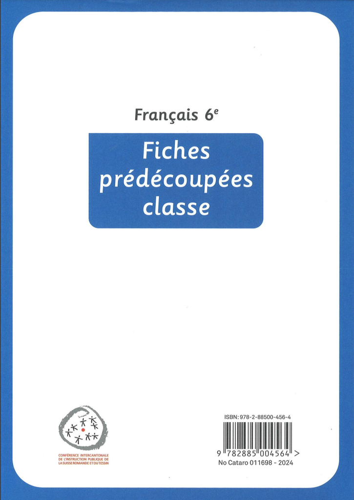 Français 6e fiches pré-découpées classe (CATARO 11698)