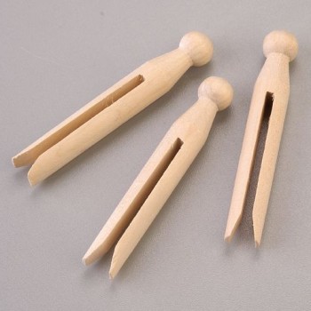 Pincettes en bois "Americain" 9.5 cm - 50 pièces