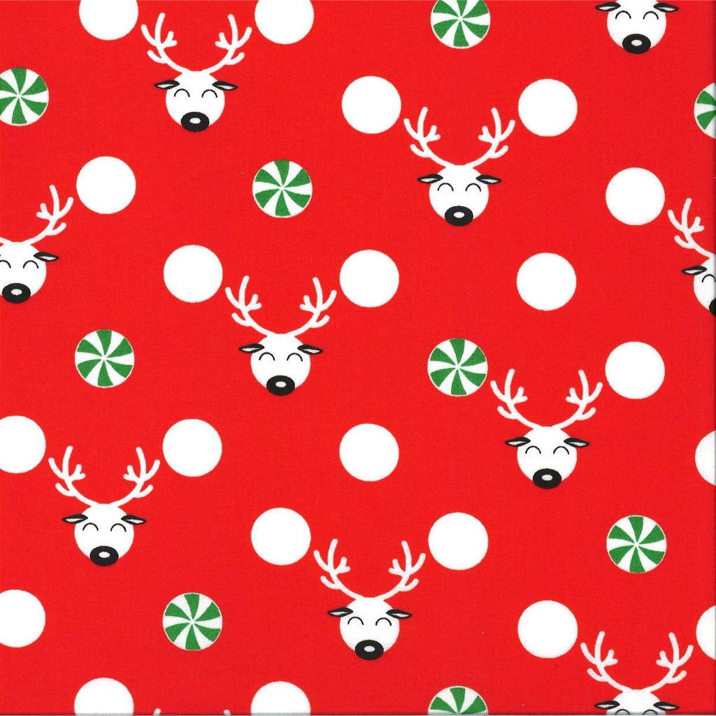 Tissu de Noël imprimé largeur 115 cm