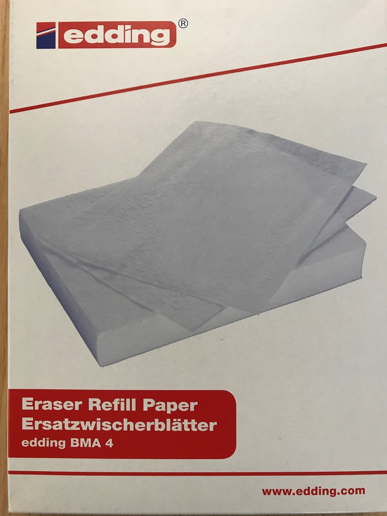 100 Ersatzblätter für Whiteboardwischer Edding