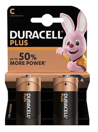 Piles LR14 1.5V Duracell (pq de 2 pces)