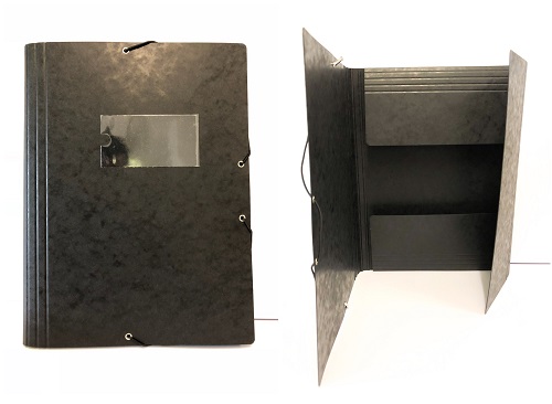 Gummibandmappe Presspan A4 mit Fenster 