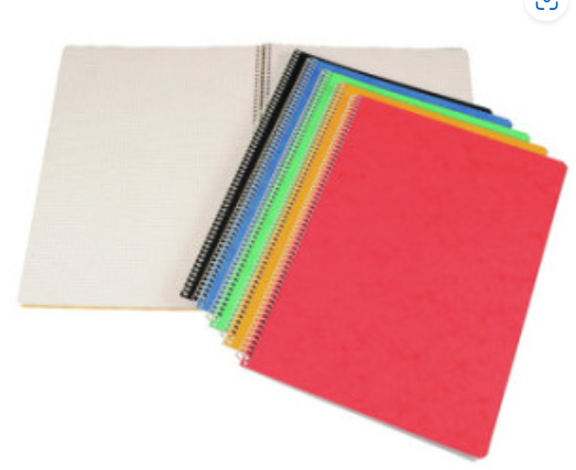 Cahier quadrillé 14.8 x 21cm avec spirale