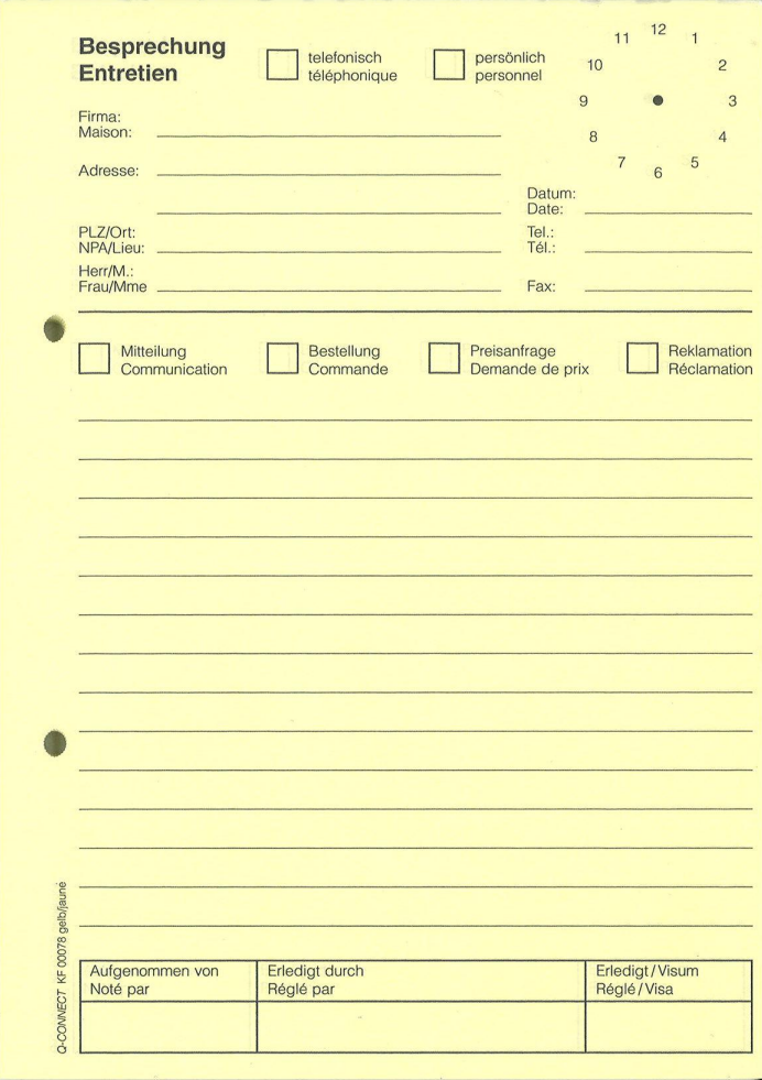 Bloc A5 jaune pour téléphone