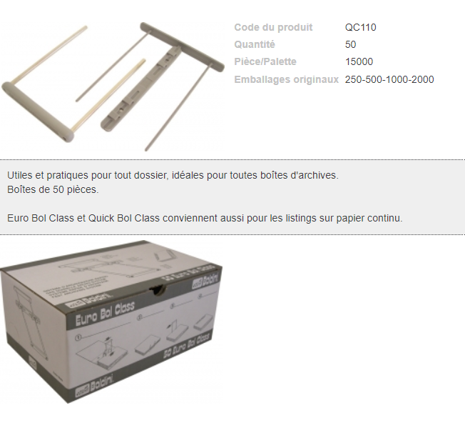 Relieur en plastique avec poignée Boldini (paquet de 50 pièces)