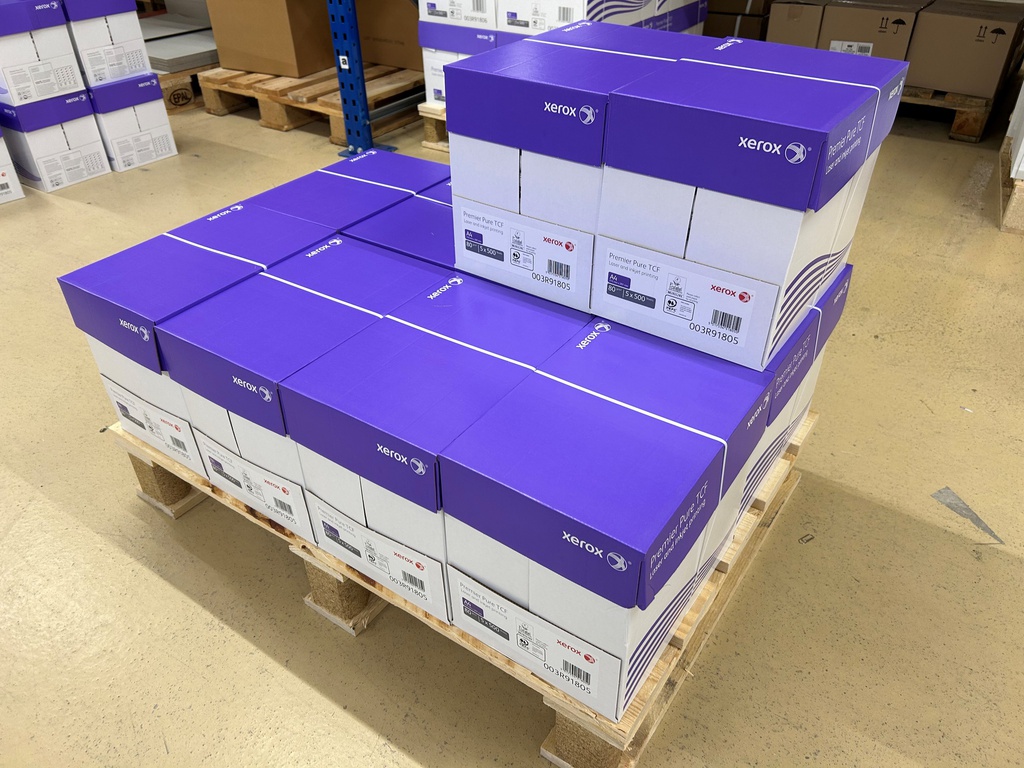 Fotokopierpapier A4 weiss 80 g/m2 Xerox Premier TCF (1/4 Palette à 25'000 Blatt)