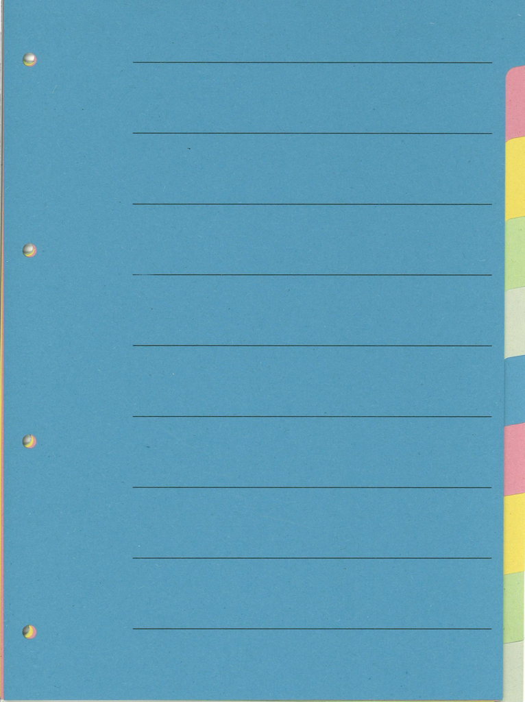 Répertoire en carton A4 - 10 feuilles