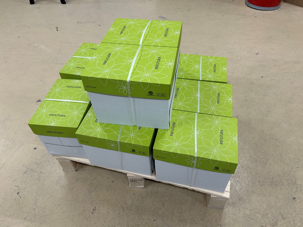 Papier à photocopies A4 80g/m2 Refutura  (1/4 palette de 25'000 feuilles) 