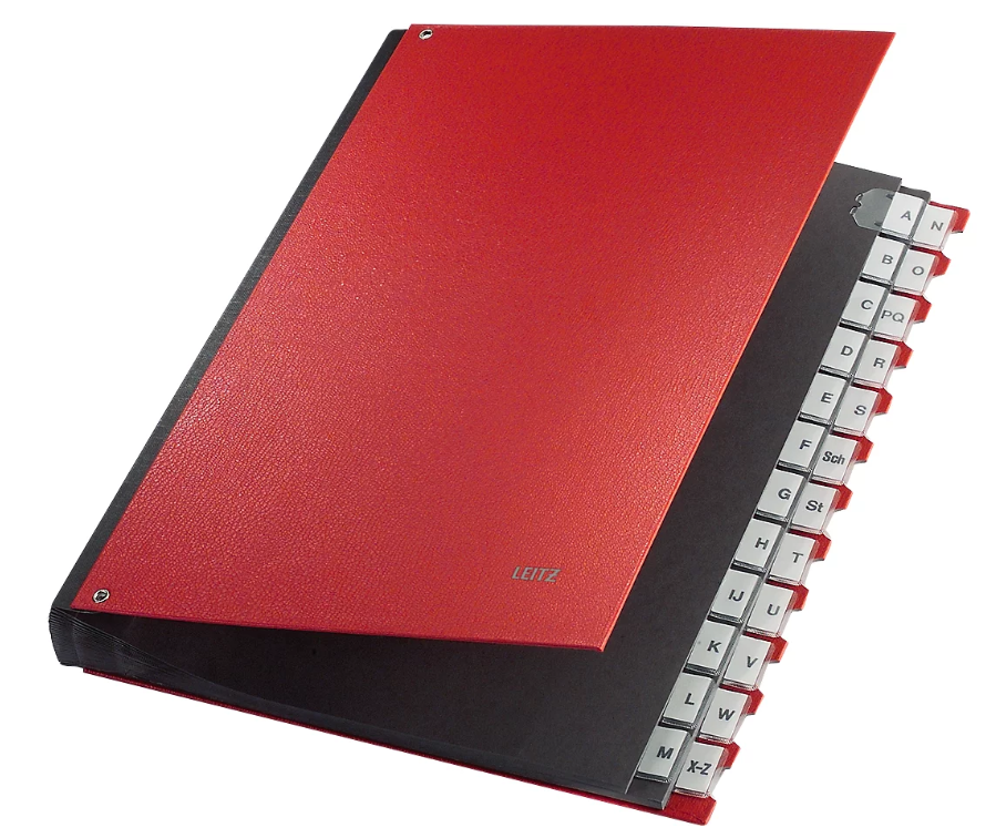 Classeur à compartiment A à Z rouge