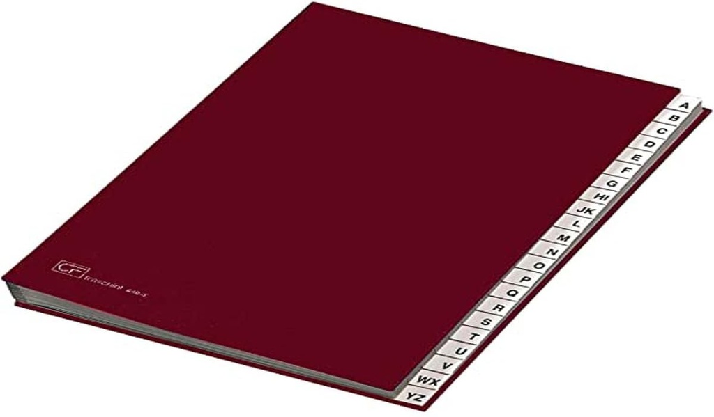 Classeur à compartiment A à Z bordeaux
