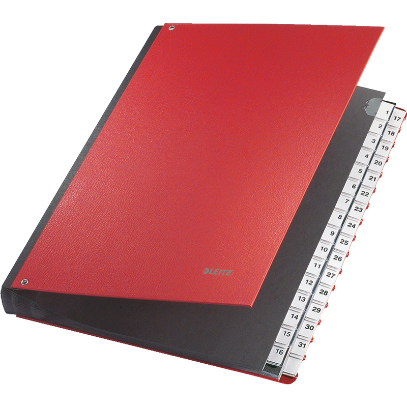Classeur à compartiment 1 à 31 rouge
