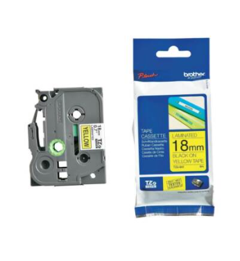 Ruban pour étiqueteuse Brother TZe641  bande 18 mm  jaune / caractère noir