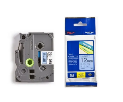 Ruban pour étiqueteuse Brother TZe531  bande 12 mm  bleu / caractère noir